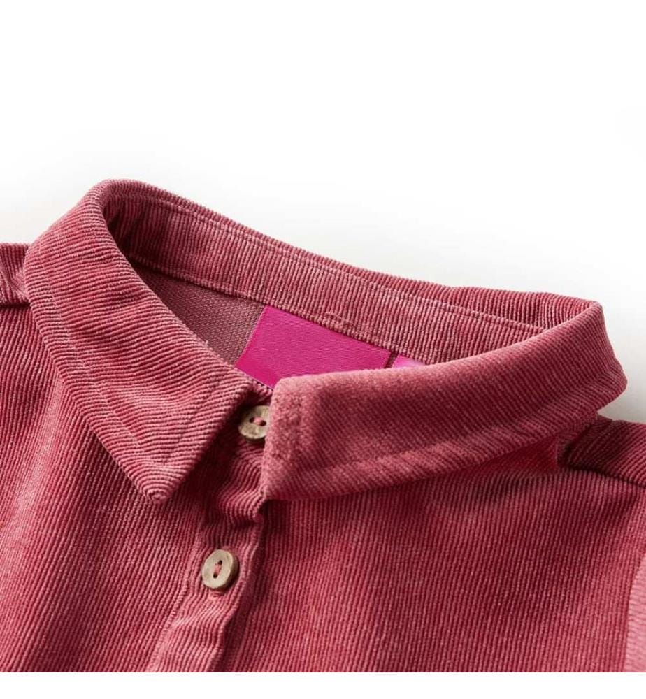 Kinderkleid mit Langen Ärmeln Cord Altrosa 92