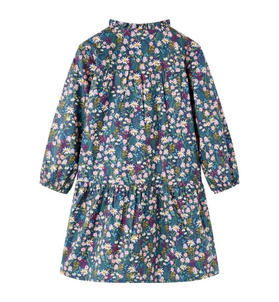 Kinderkleid mit Langen Ärmeln Dunkelblau 128