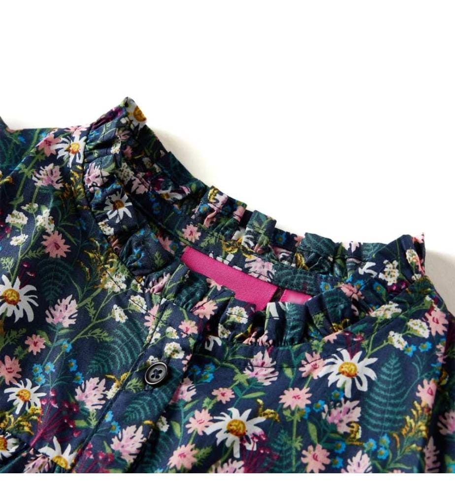 Kinderkleid mit Langen Ärmeln Dunkelblau 128