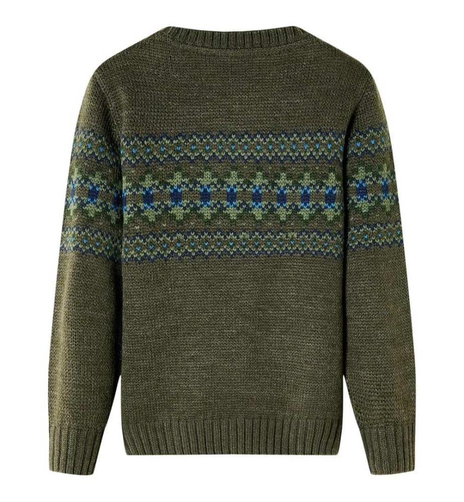 Kinderpullover Gestrickt Khaki 104