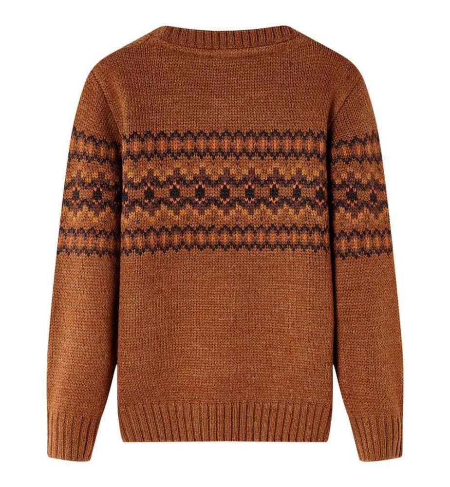 Kinderpullover Gestrickt Cognac 104