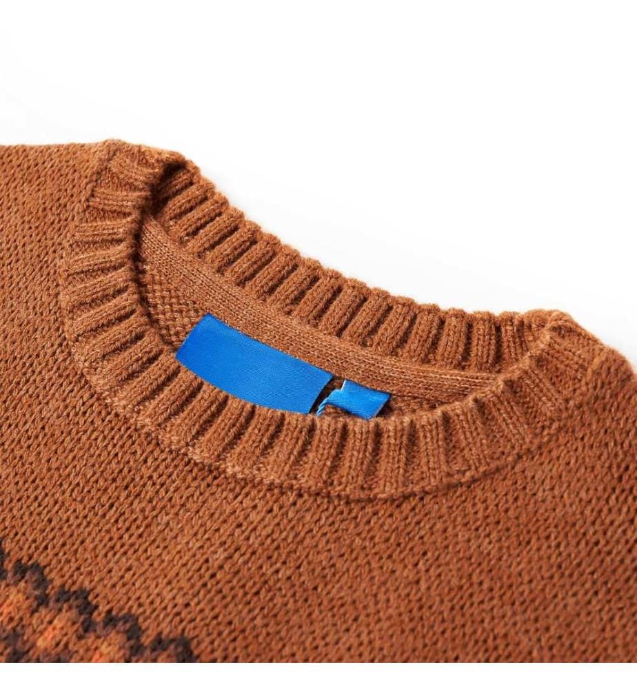Kinderpullover Gestrickt Cognac 104