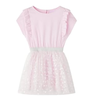 Kinderkleid mit Rüschen Hellrosa 104