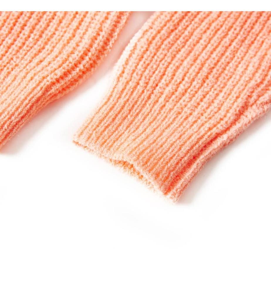 Kinderpullover Gestrickt Hellorange 128