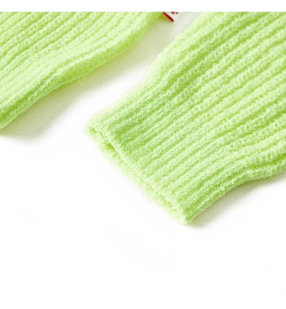 Kinderpullover Gestrickt Neongelb 128