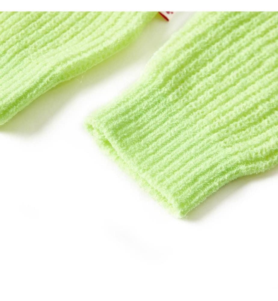 Pull-over tricoté pour enfants jaune fluo 140