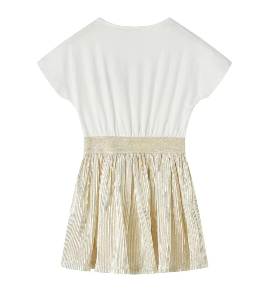 Kinderkleid mit Kurzen Ärmeln Ecru 128