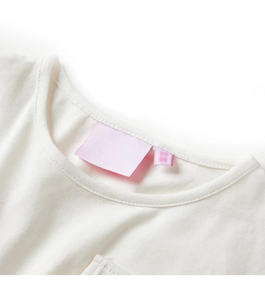 Kinderkleid mit Kurzen Ärmeln Ecru 128