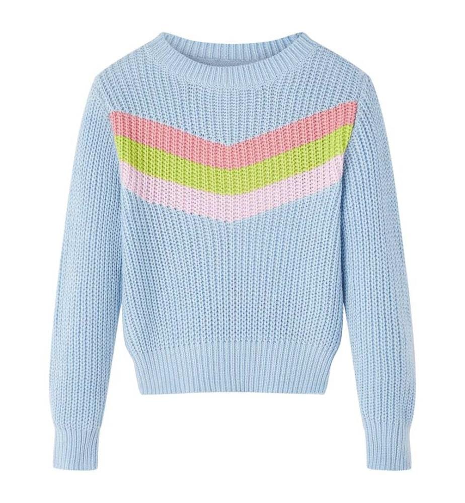 Kinderpullover Gestrickt Blau 140