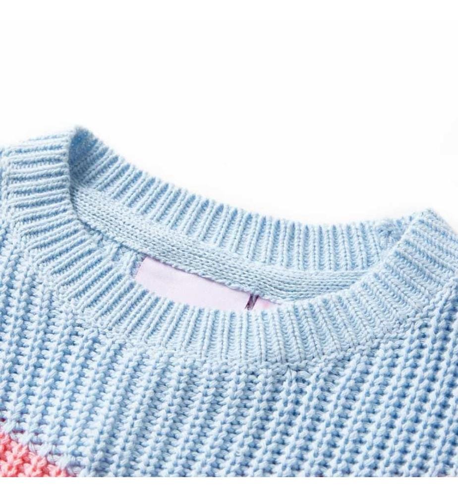 Kinderpullover Gestrickt Blau 140