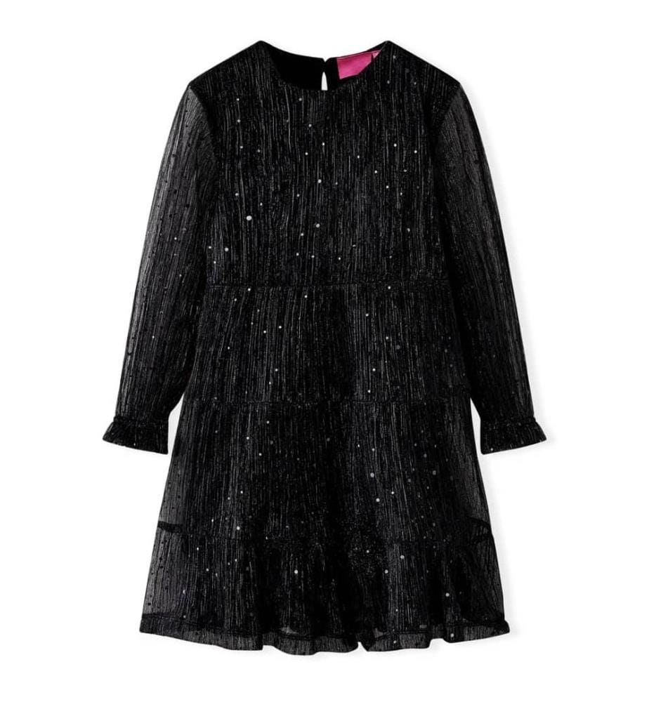 Kinderkleid mit Langen Ärmeln Schwarz 128