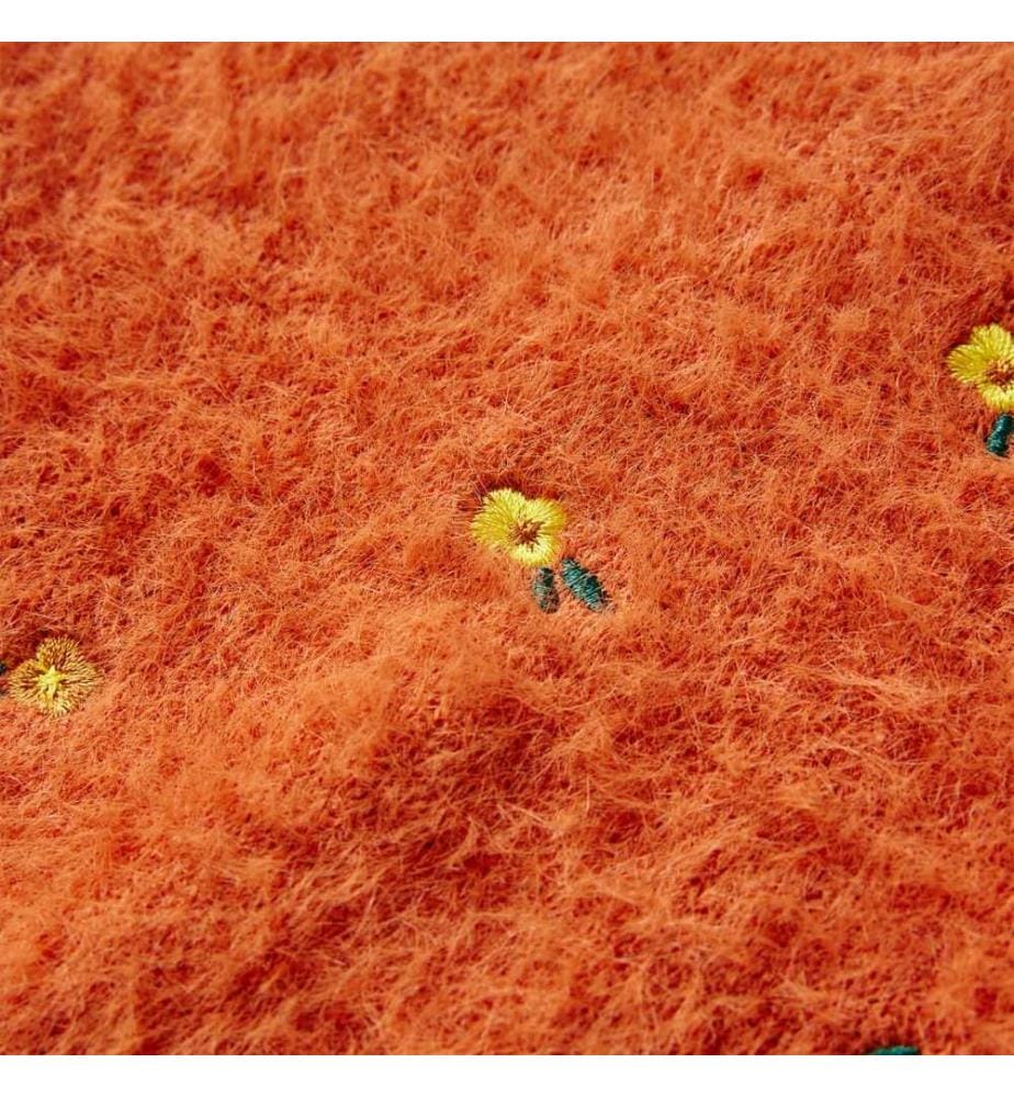 Kinderpullover Gestrickt Dunkelorange 116
