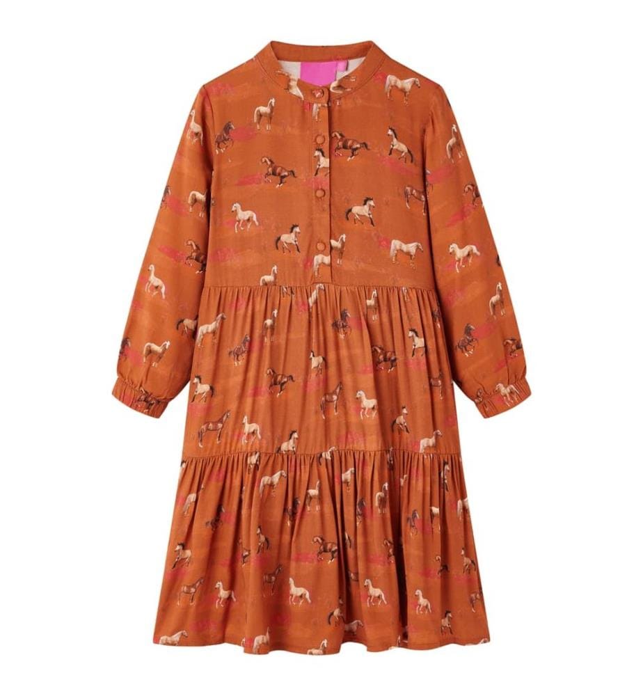 Kinderkleid Cognac 140