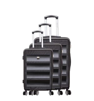 3er-Set Koffer „London“ – Schwarz