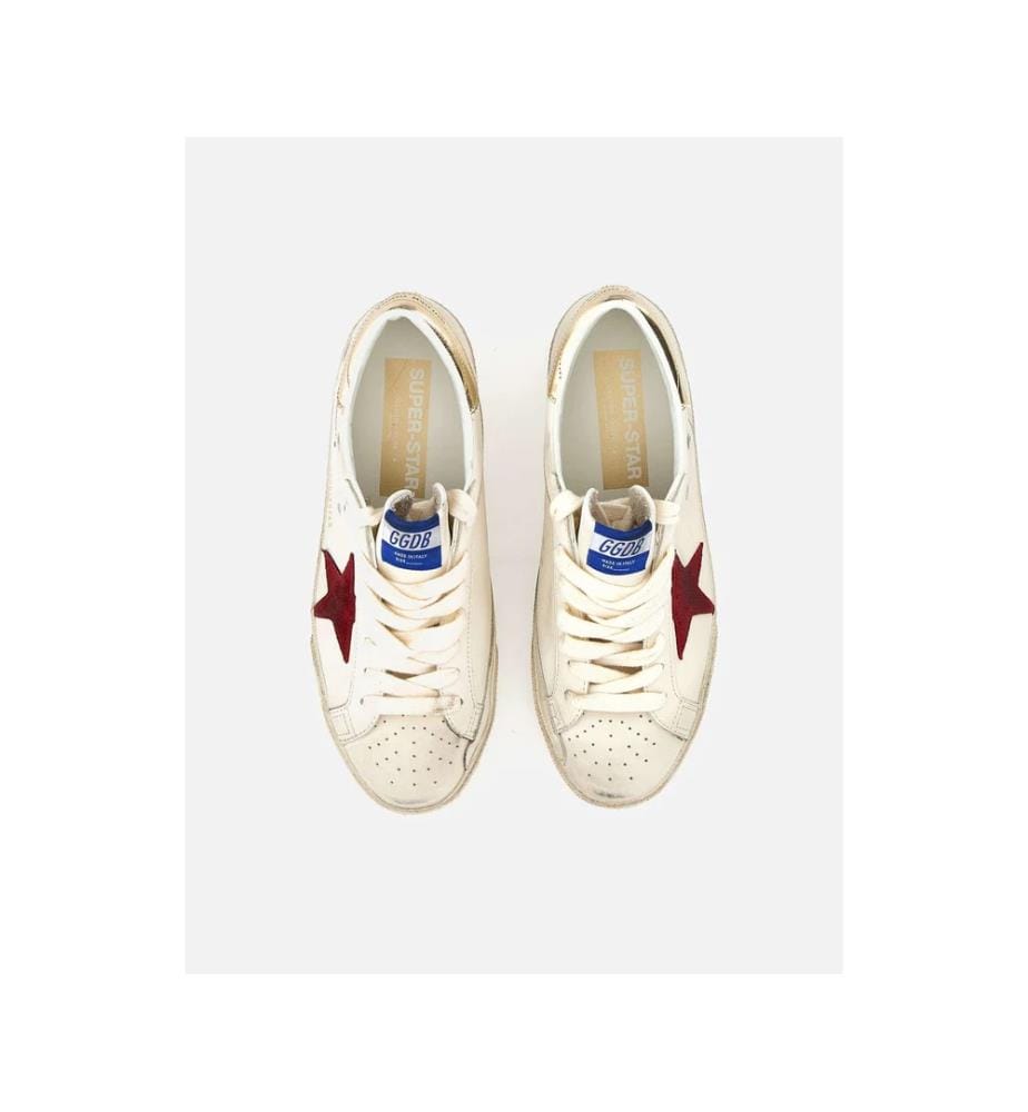 Super Star Sneakers - Weiss, Rot und Platin