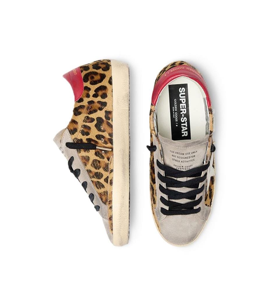 Super Star Leopard Sneakers - Leopard, Weiss und Rot