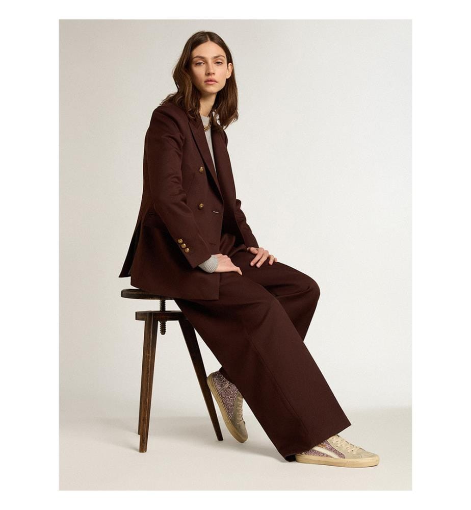 Mules mit Pailletten - Lila und Weiss