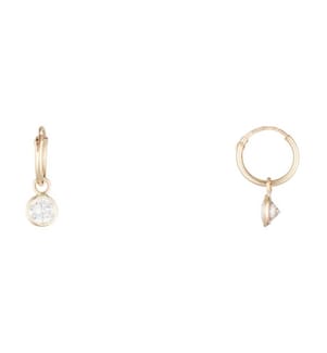Ohrringe, Creolen, 8 mm Gelbgold 