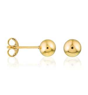 Ohrringe, Floh 3mm, Gelbgold 