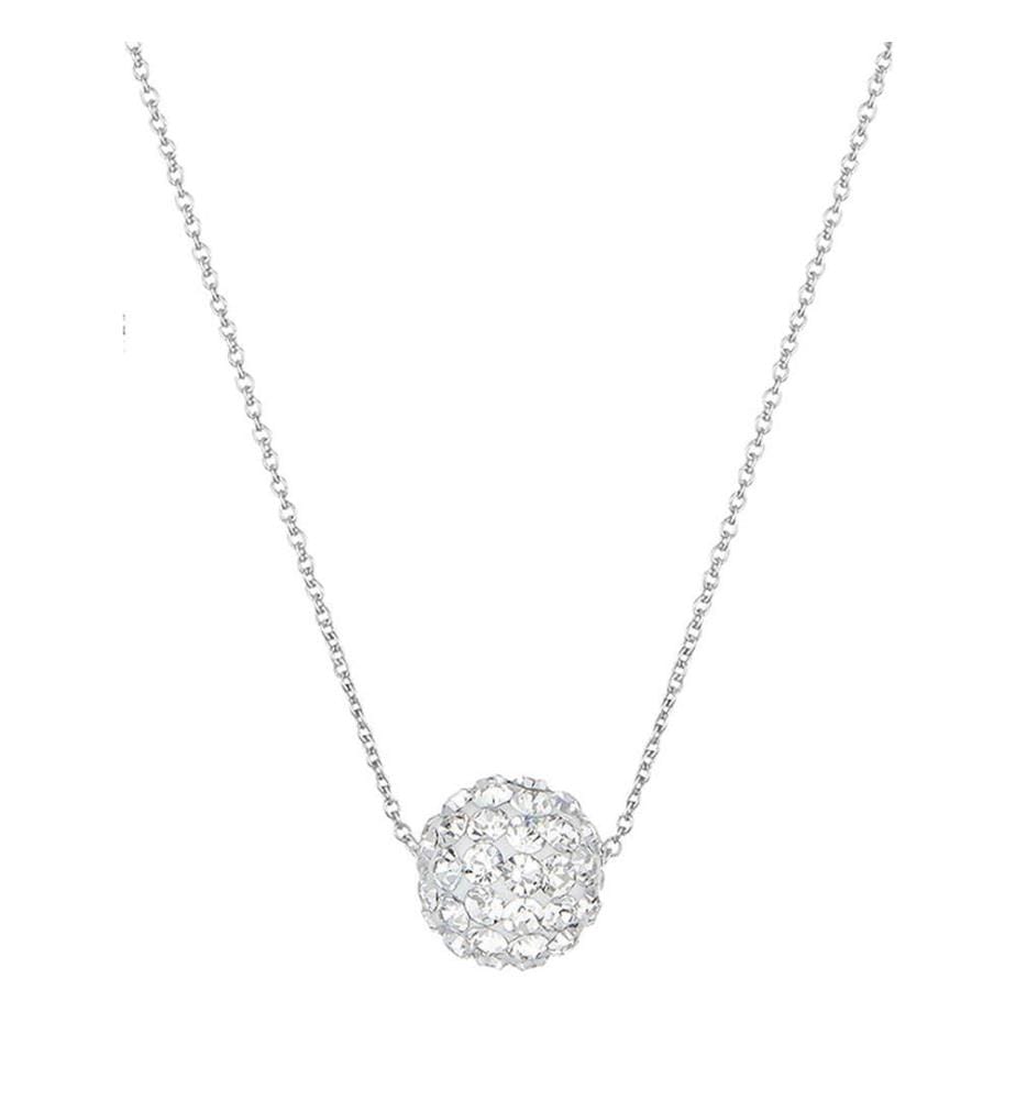 Crystal Bubble Halskette Weissgold 
