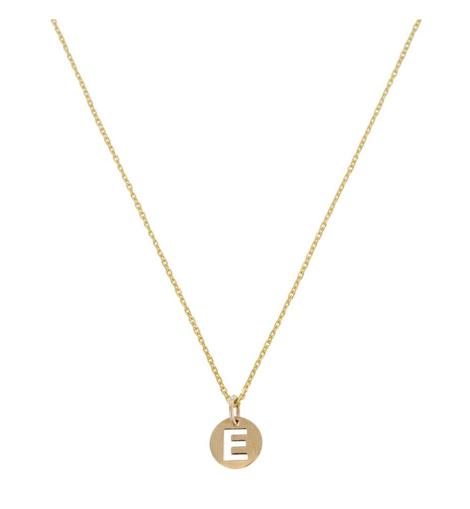 Pendentif Lettre E - Or Jaune 375/1000