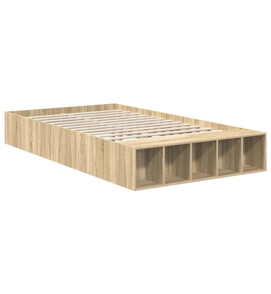 Cadre de lit Chêne Sonoma 120 x 190 cm Bois d'ingénierie