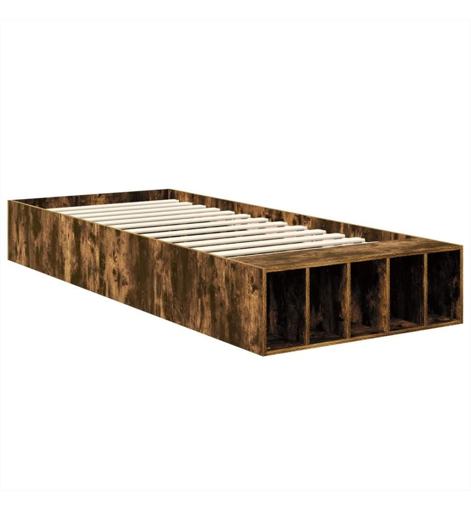 Cadre de lit Chêne fumé 90 x 190 cm Bois d'ingénierie