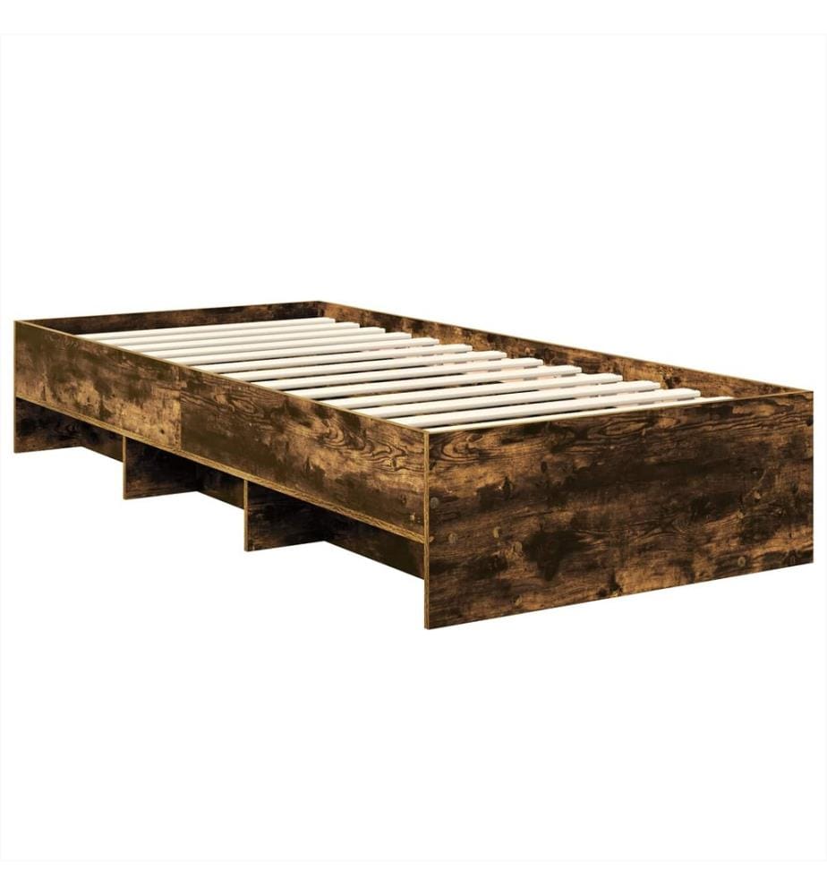 Cadre de lit Chêne fumé 80 x 200 cm Bois d'ingénierie