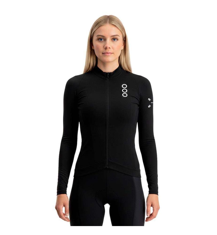 T- Shirt Langarm Hochleistung - Schwarz