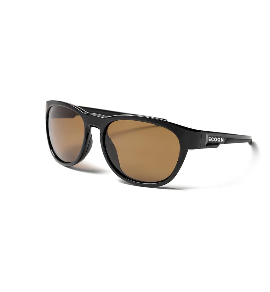 Sport sunglasses - Matt black frame with brown lenses