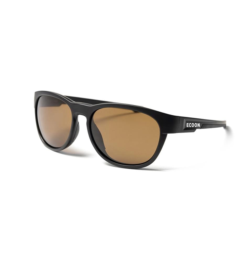 Sport sunglasses - Matt black frame with brown lenses