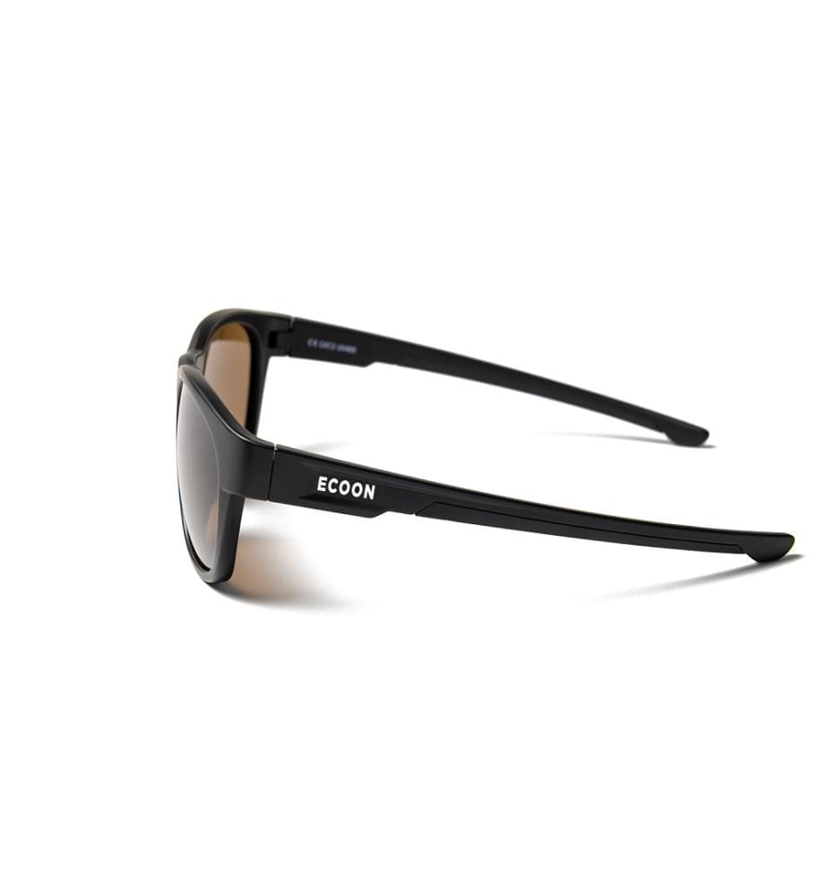 Sport sunglasses - Matt black frame with brown lenses