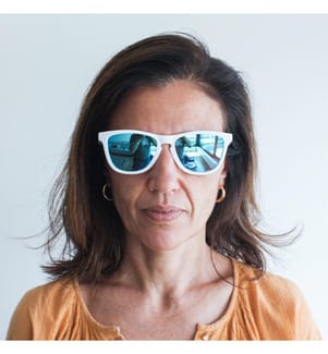 Sport-Sonnenbrille Roma - Weiss und Blau