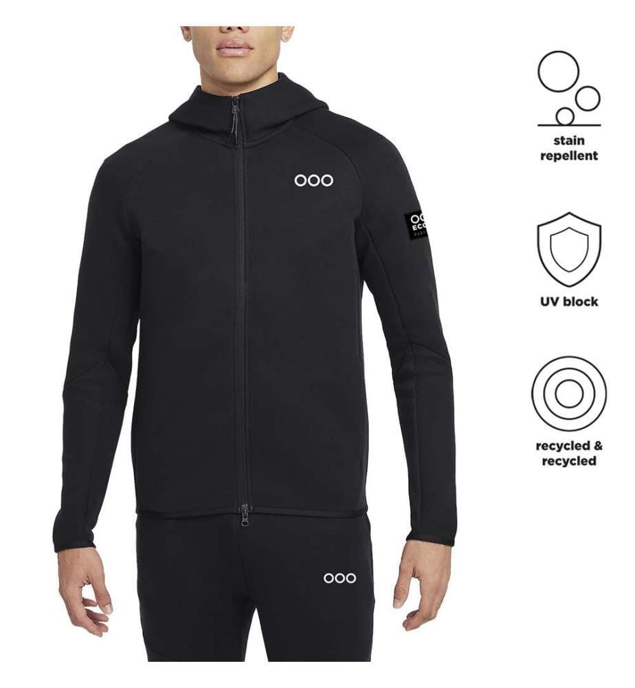Technische Zip-up Jacke London - Schwarz