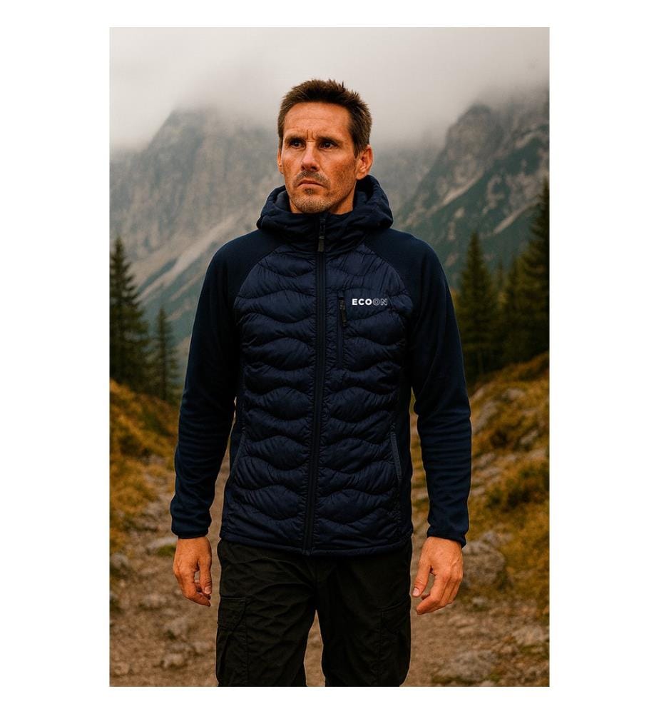 Giacca ibrida isolata con cappuccio - Blu navy