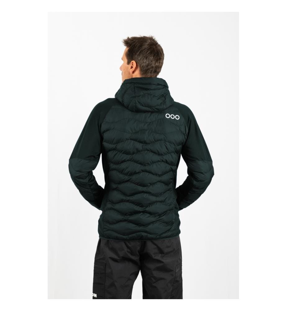 Isolierende Hybridjacke mit Kapuze - Dunkelgrün