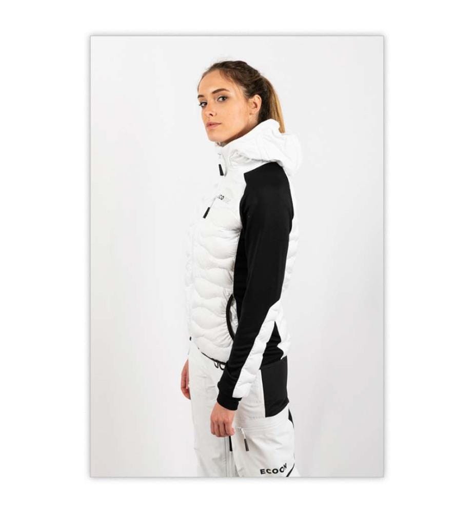 Giacca ibrida isolata con cappuccio Ecoactive - Bianco e nero
