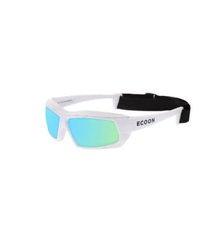 Berg-Sonnenbrille - Weisser Rahmen / Blauer Revo Glas