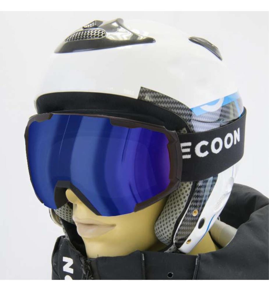 Maschera da Sci Mc Kinley - Nero Opaco Con Lenti Blu Revo