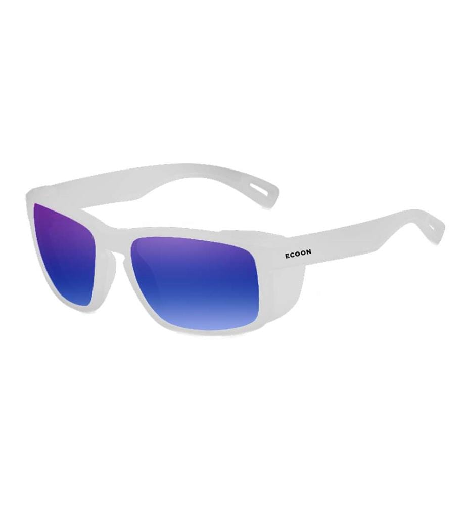 Lhotse Sunglasses - White Frame With Blue Revo Lens