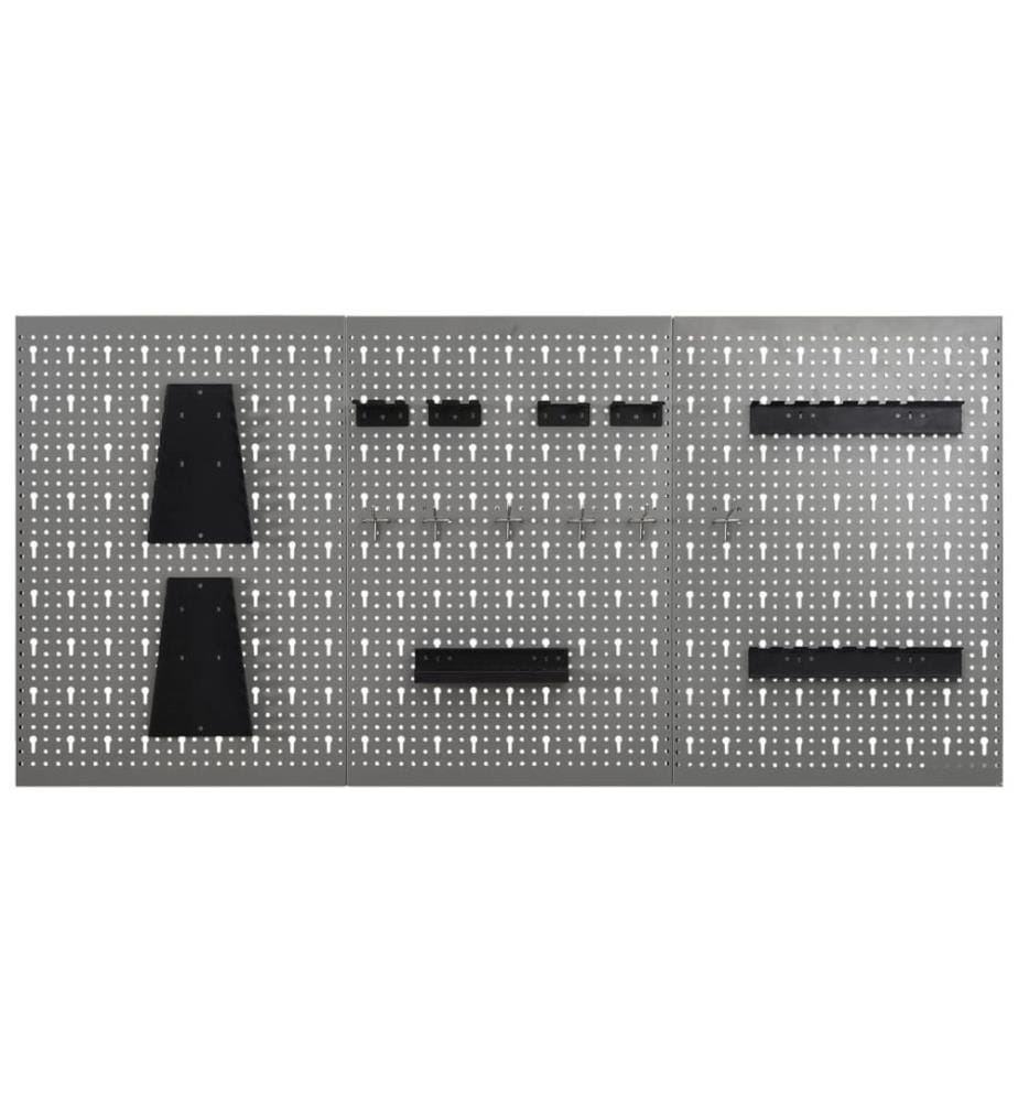 Werkzeugwand 3 Stk. 40×58 cm Stahl
