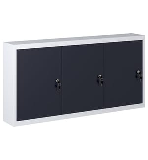 Wand-Werkzeugschrank Industriedesign Metall Grau und Schwarz