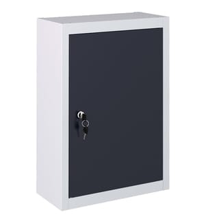Wand-Werkzeugschrank Industriedesign Metall Grau und Schwarz