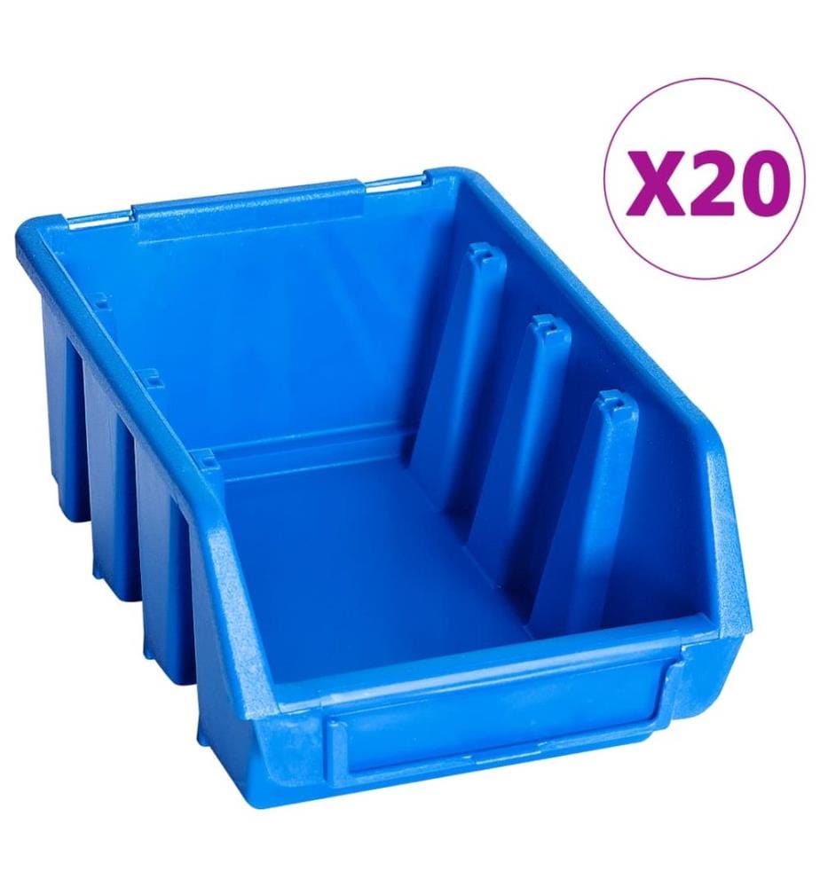 Stapelboxen 20 Stk. Blau Kunststoff