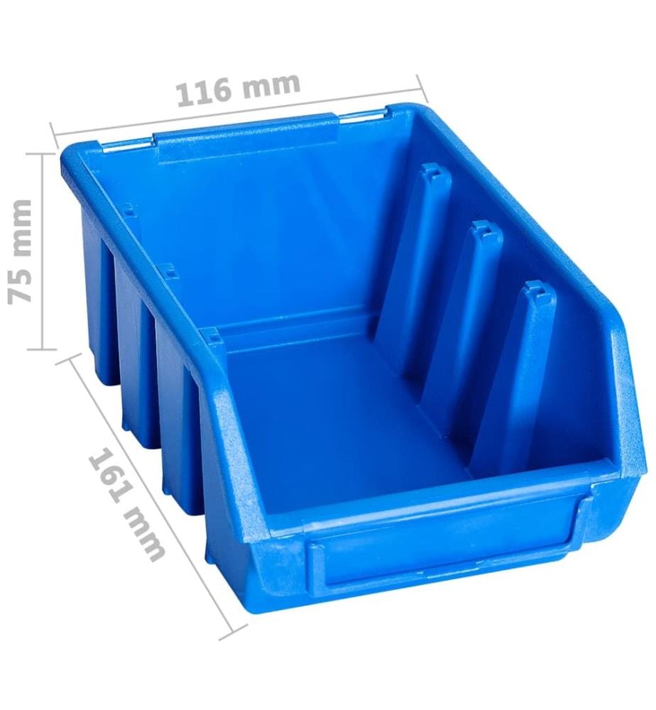 Stapelboxen 20 Stk. Blau Kunststoff