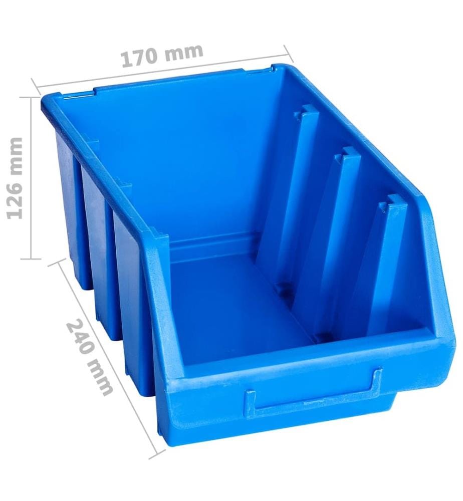 Stapelboxen 20 Stk. Blau Kunststoff
