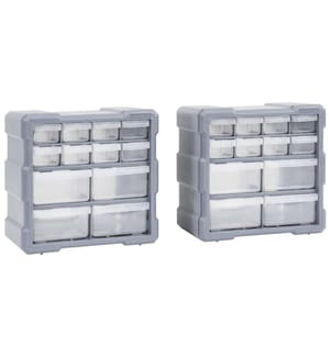 Multi-Schubladen-Organizer 2 Stk. 12 Schubladen 26,5x16x26 cm