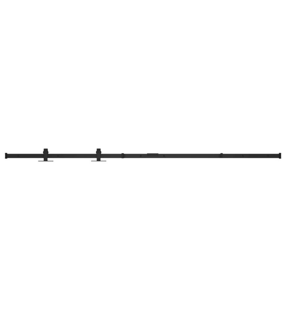 Mini Schiebetürbeschlag Set für Schranktüren Carbonstahl 152 cm