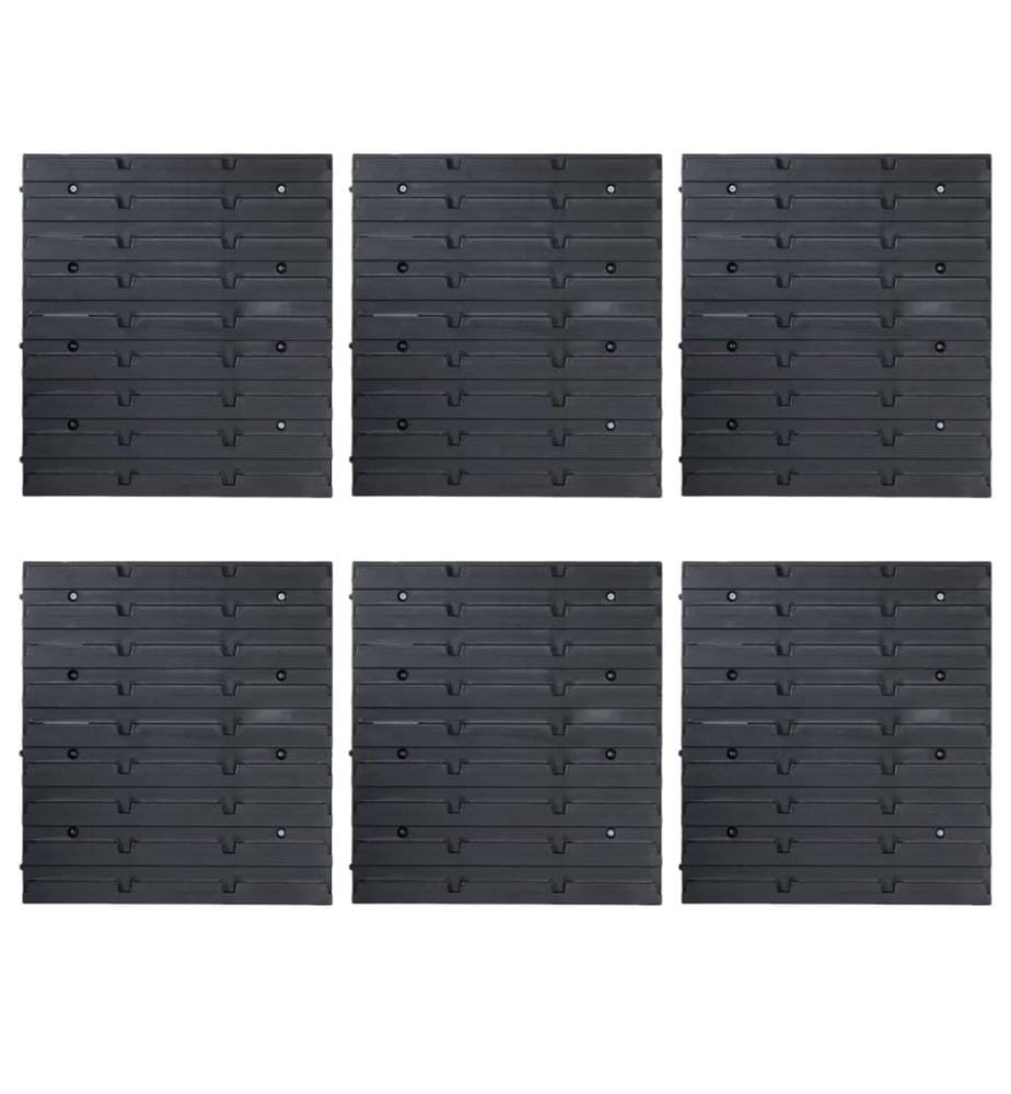 96-tlg. Behälter-Set für Kleinteile mit Wandplatten Rot Schwarz