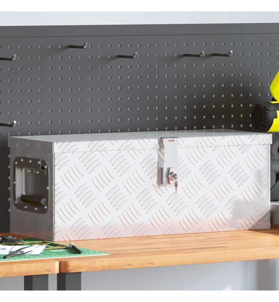 Aufbewahrungsbox Silbern 60x23,5x23 cm Aluminium